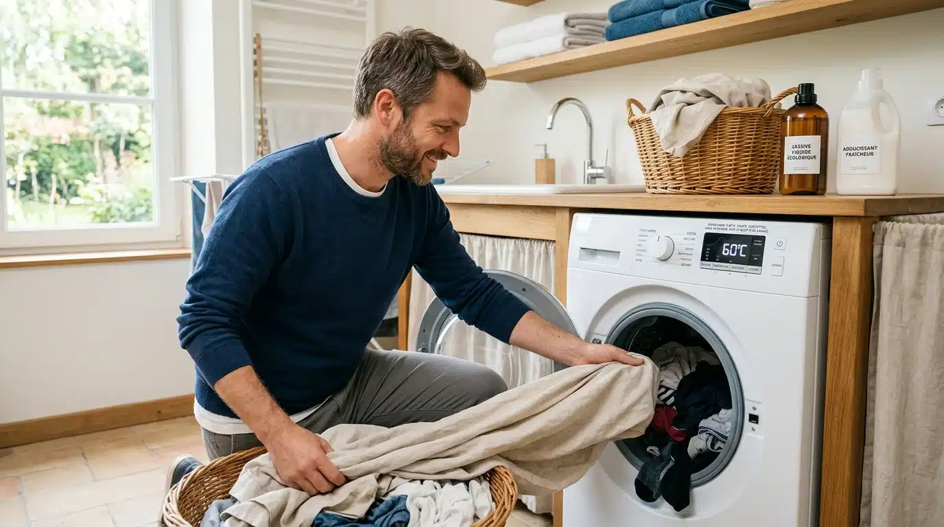 Lavage du linge de lit à 60 degrés pour éviter la recontamination par les poux
