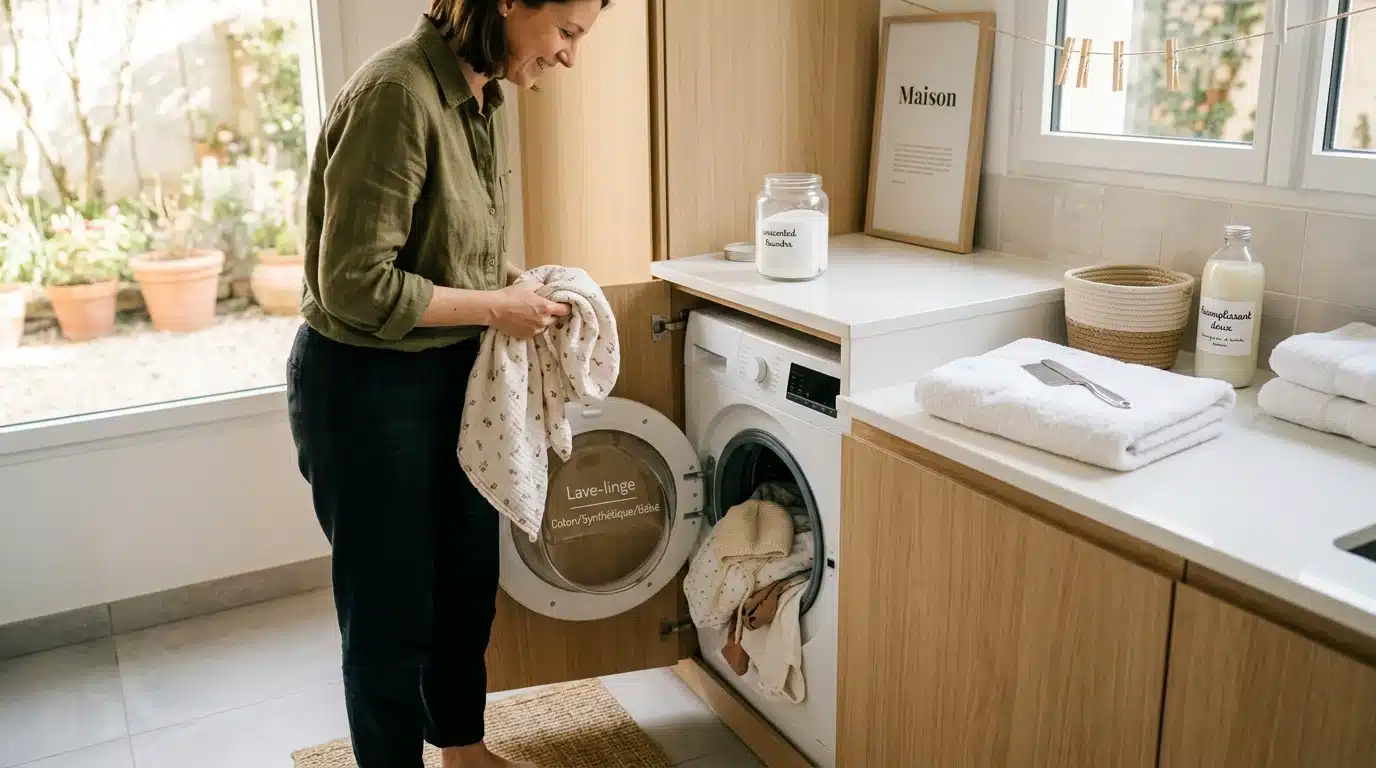 Lavage du linge de bébé à haute température pour éliminer les poux