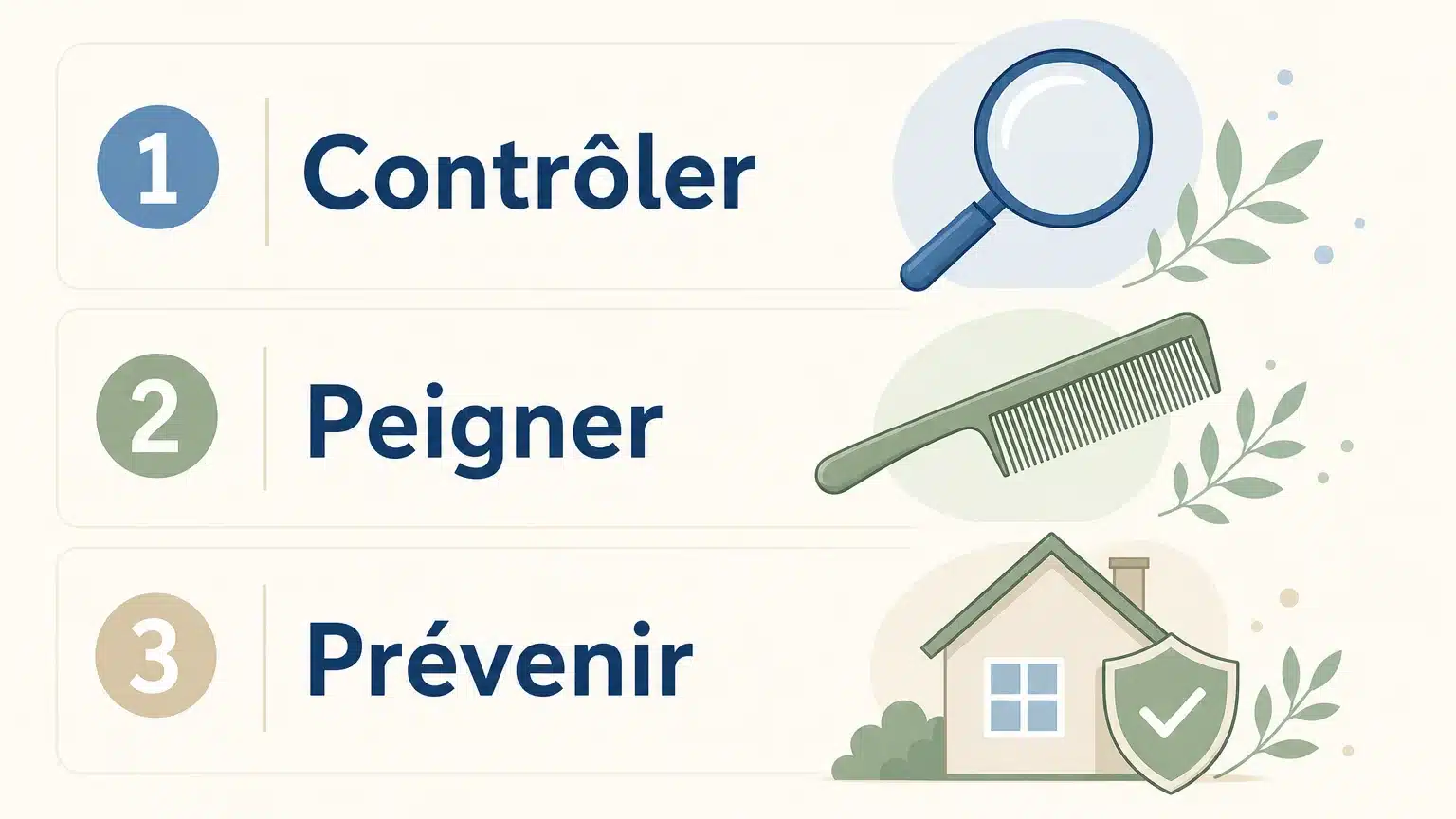Infographie des gestes à suivre après un traitement anti-poux