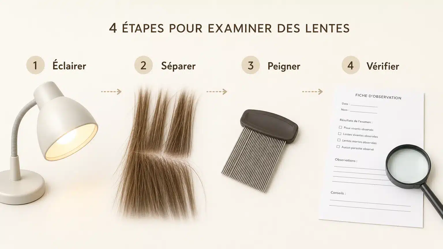 Liste de contrôle en quatre étapes pour examiner la couleur et l’adhérence des lentes